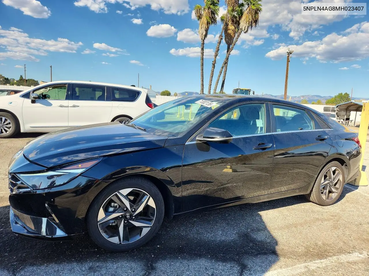 HYUNDAI ELANTRA 2021, VIN 5NPLN4AG8MH023407