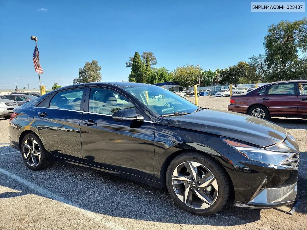 2021 HYUNDAI ELANTRA VIN 5NPLN4AG8MH023407 — фото 4