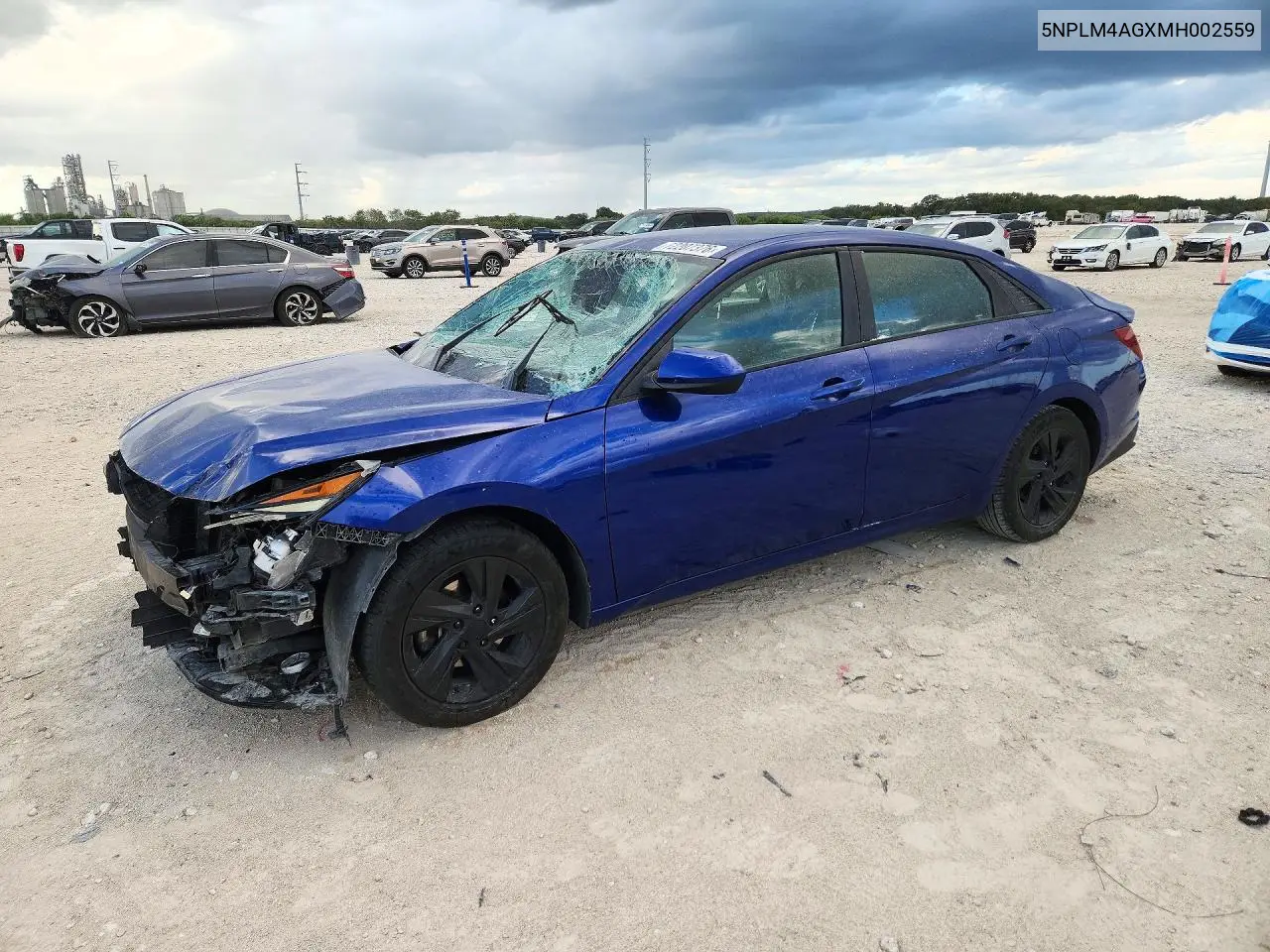 HYUNDAI ELANTRA 2021, VIN 5NPLM4AGXMH002559