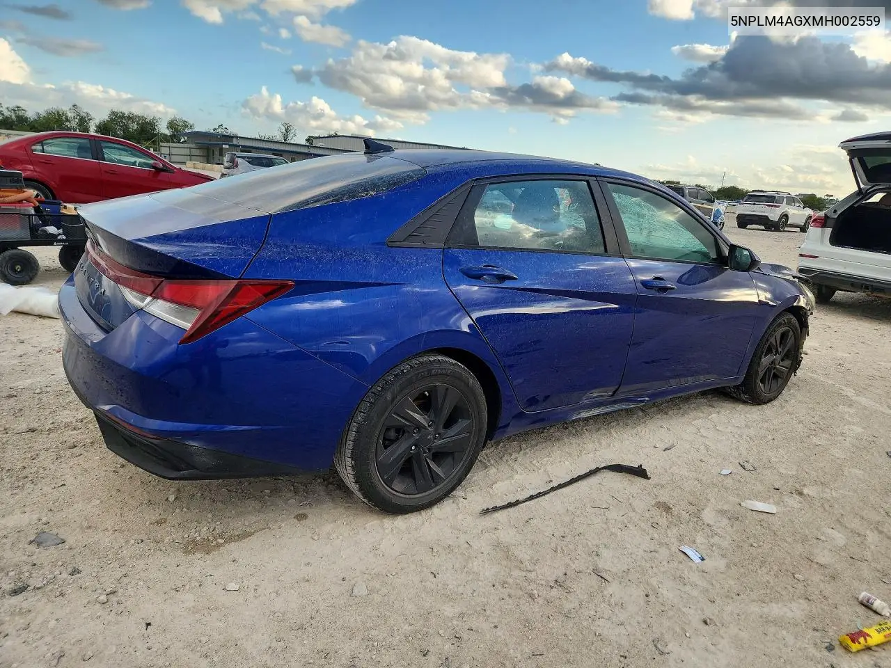 2021 HYUNDAI ELANTRA VIN 5NPLM4AGXMH002559 — фото 3