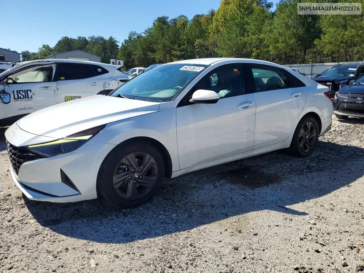 HYUNDAI ELANTRA 2021, VIN 5NPLM4AG3MH022376