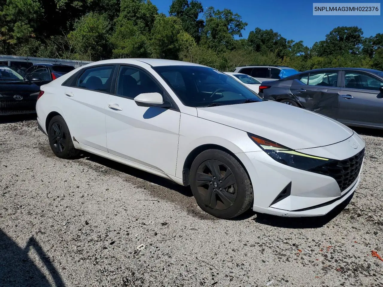 2021 HYUNDAI ELANTRA VIN 5NPLM4AG3MH022376 — фото 4