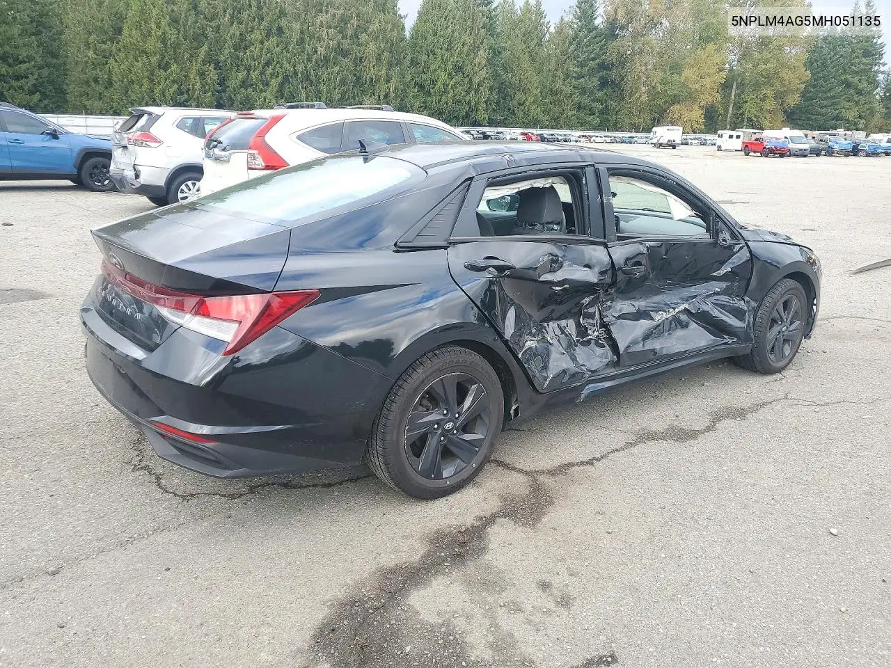 2021 HYUNDAI ELANTRA VIN 5NPLM4AG5MH051135 — фото 3