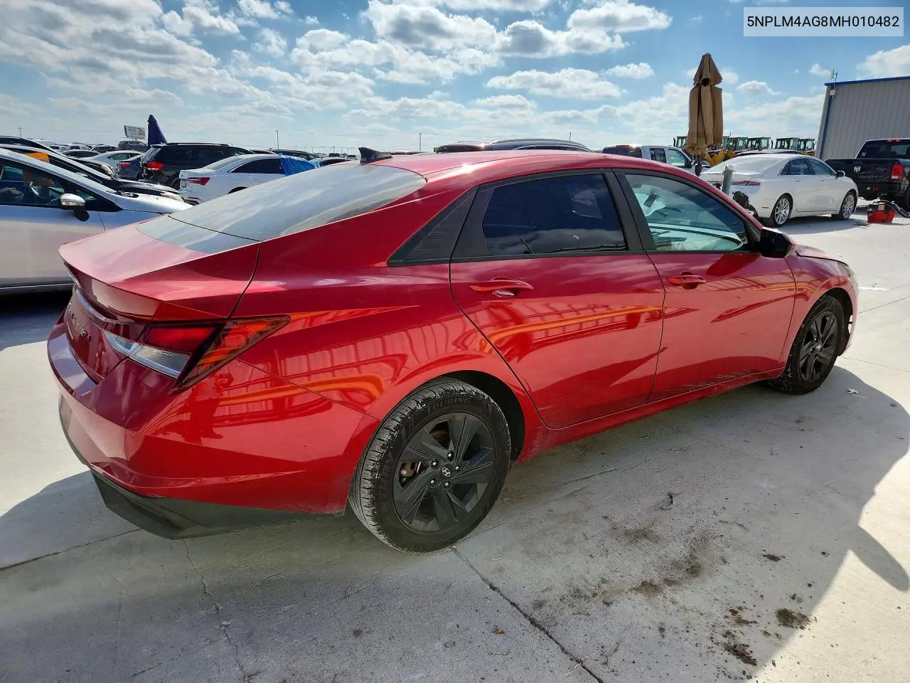 2021 HYUNDAI ELANTRA VIN 5NPLM4AG8MH010482 — фото 3