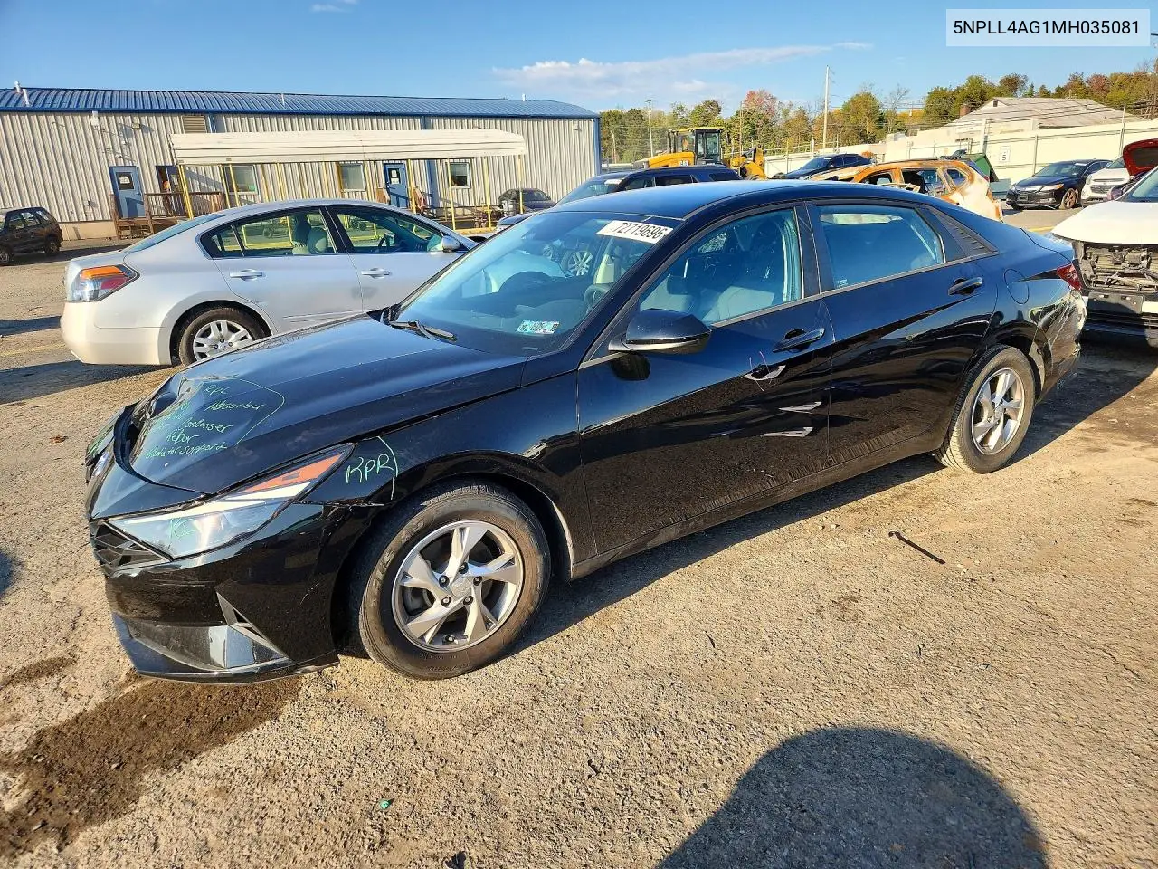 HYUNDAI ELANTRA 2021, VIN 5NPLL4AG1MH035081