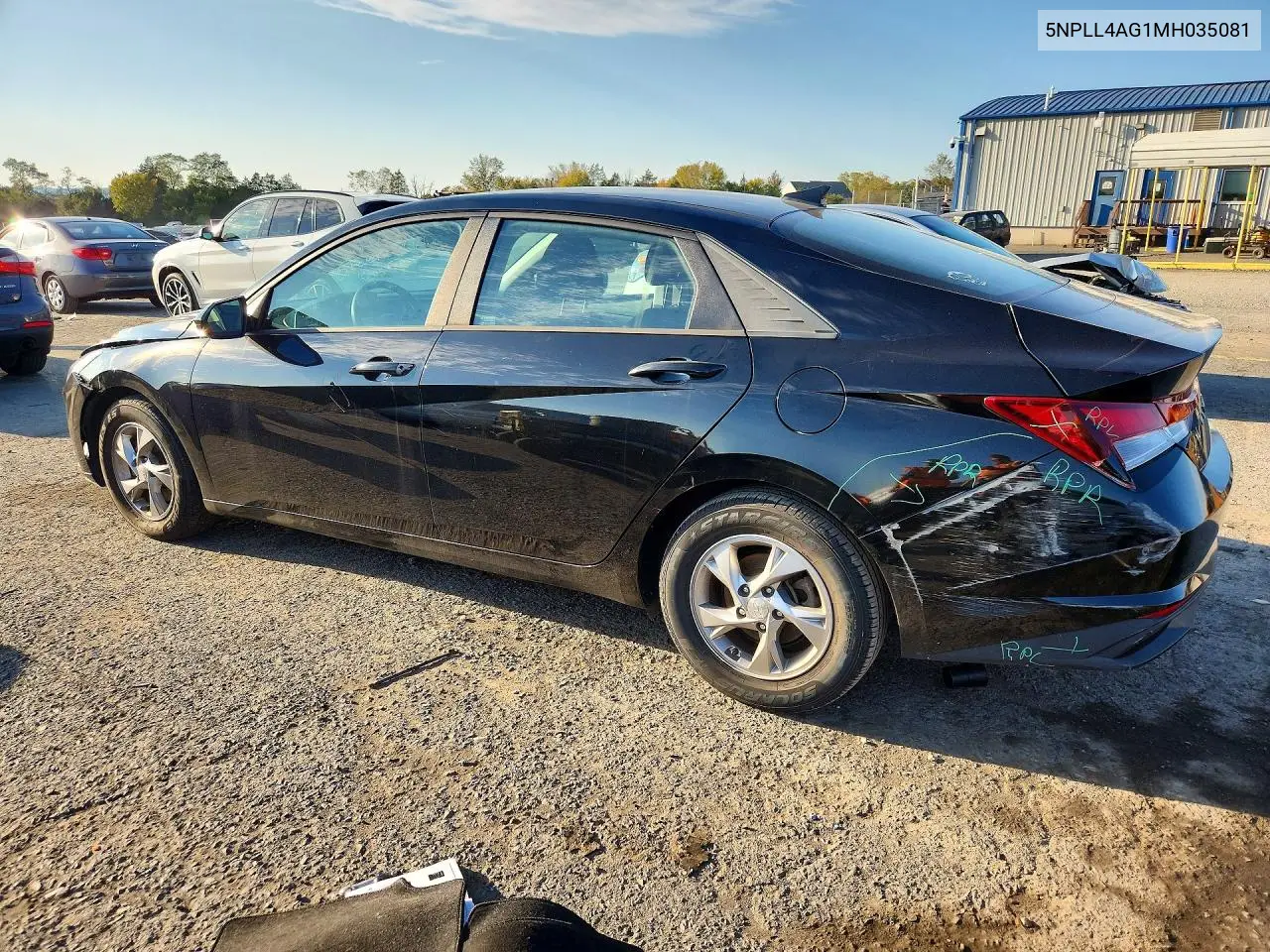 2021 HYUNDAI ELANTRA VIN 5NPLL4AG1MH035081 — фото 2
