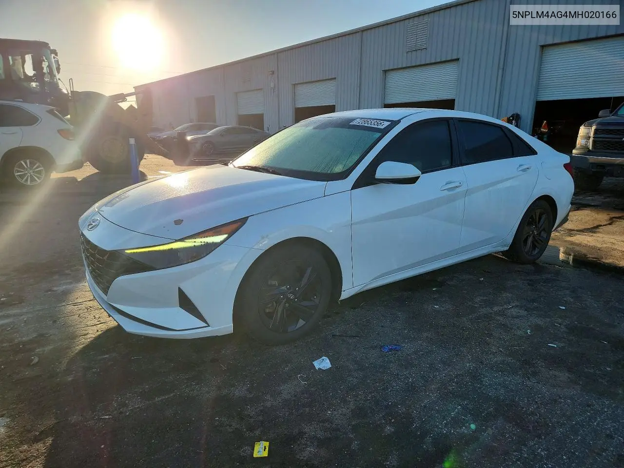 HYUNDAI ELANTRA 2021, VIN 5NPLM4AG4MH020166