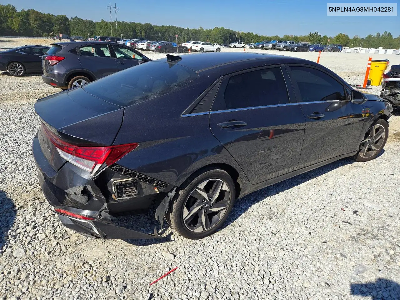 2021 HYUNDAI ELANTRA VIN 5NPLN4AG8MH042281 — фото 3