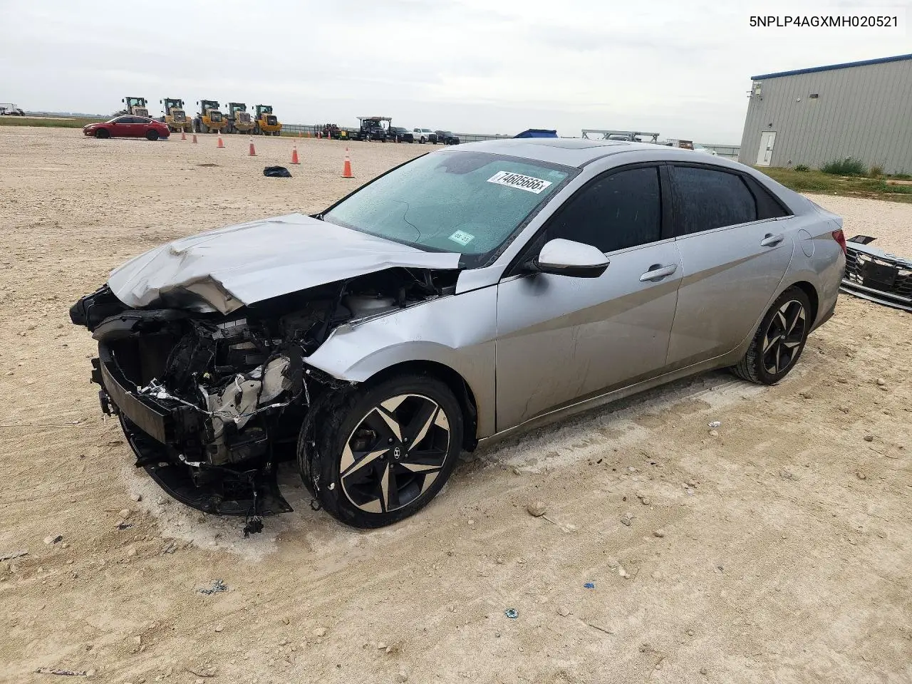 HYUNDAI ELANTRA 2021, VIN 5NPLP4AGXMH020521