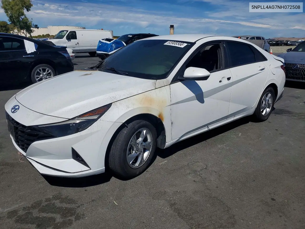 HYUNDAI ELANTRA 2022, VIN 5NPLL4AG7NH072508