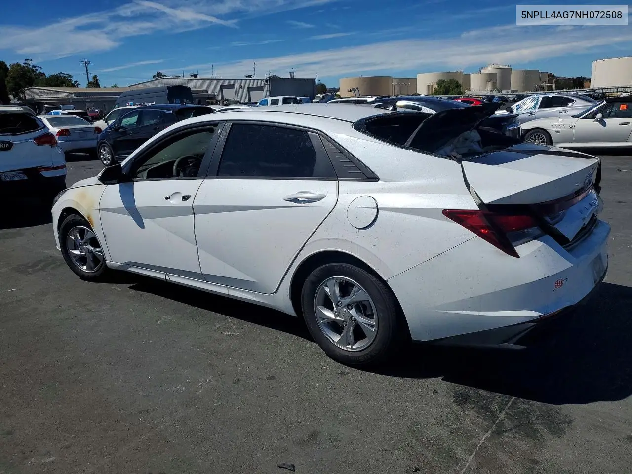 2022 HYUNDAI ELANTRA VIN 5NPLL4AG7NH072508 — фото 2