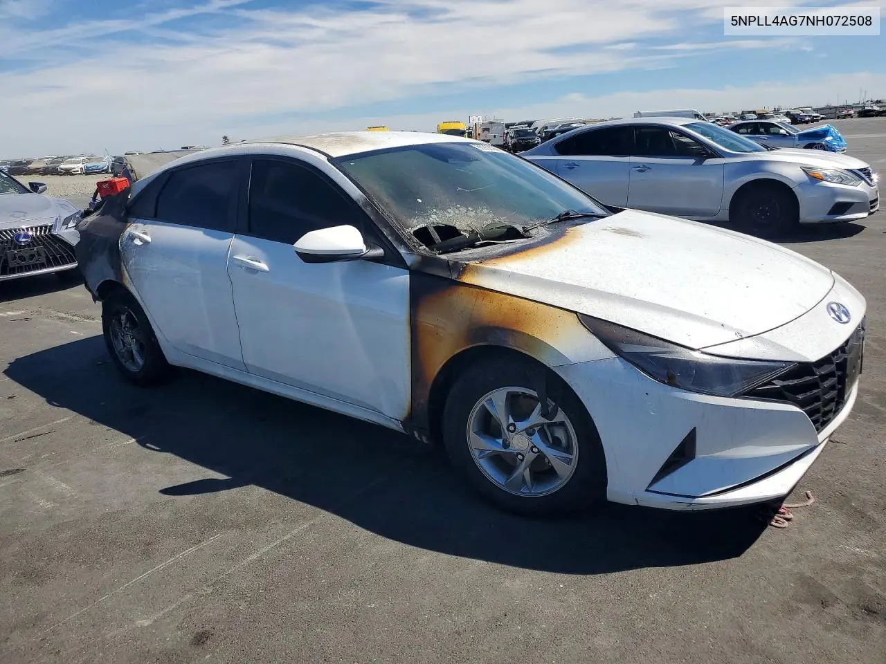 2022 HYUNDAI ELANTRA VIN 5NPLL4AG7NH072508 — фото 4