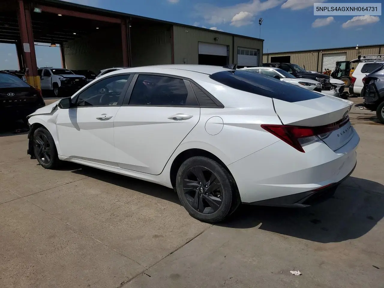 2022 HYUNDAI ELANTRA VIN 5NPLS4AGXNH064731 — фото 2
