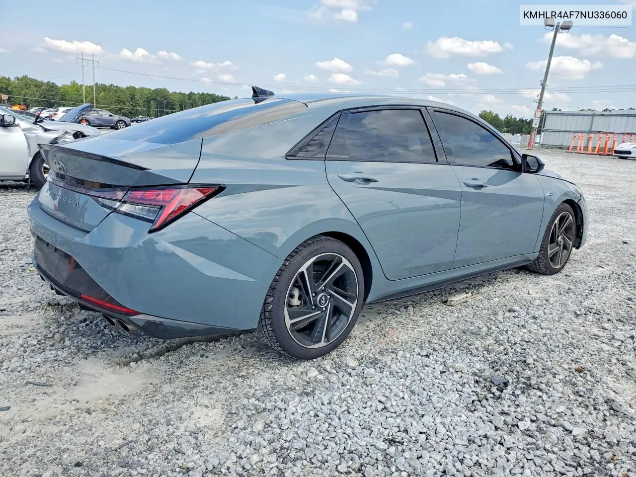 2022 HYUNDAI ELANTRA VIN KMHLR4AF7NU336060 — фото 3