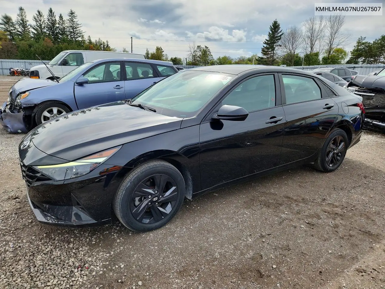 HYUNDAI ELANTRA 2022, VIN KMHLM4AG7NU267507
