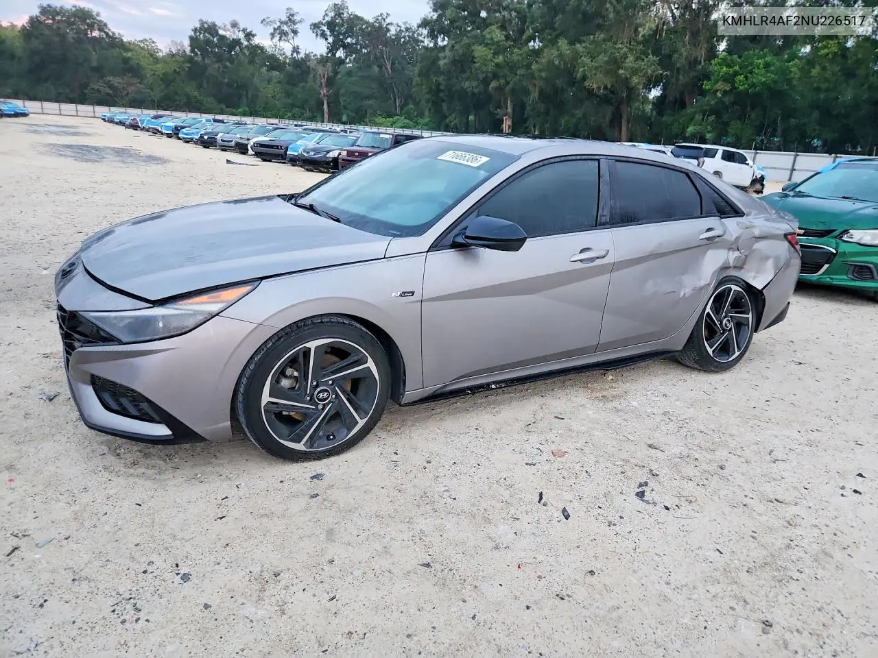 HYUNDAI ELANTRA 2022, VIN KMHLR4AF2NU226517