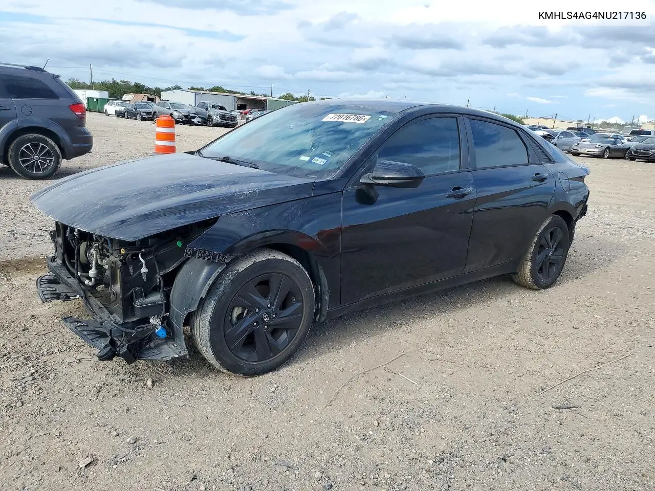 HYUNDAI ELANTRA 2022, VIN KMHLS4AG4NU217136