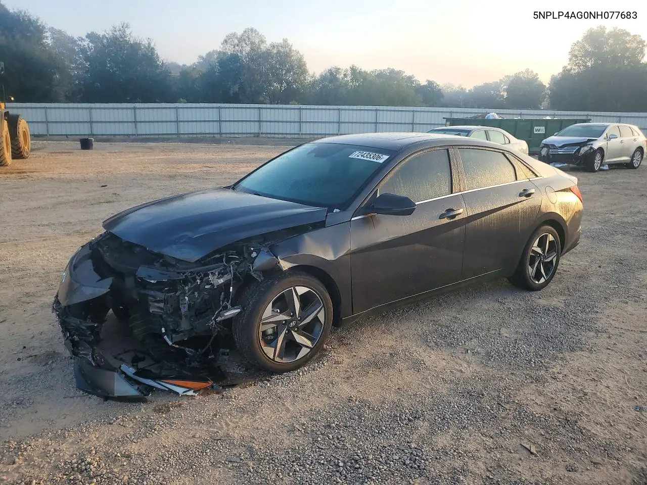 HYUNDAI ELANTRA 2022, VIN 5NPLP4AG0NH077683
