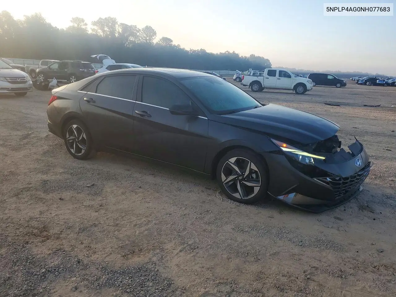 2022 HYUNDAI ELANTRA VIN 5NPLP4AG0NH077683 — фото 4