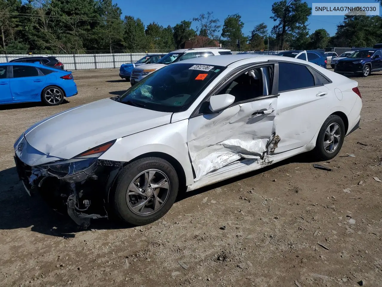 HYUNDAI ELANTRA 2022, VIN 5NPLL4AG7NH062030