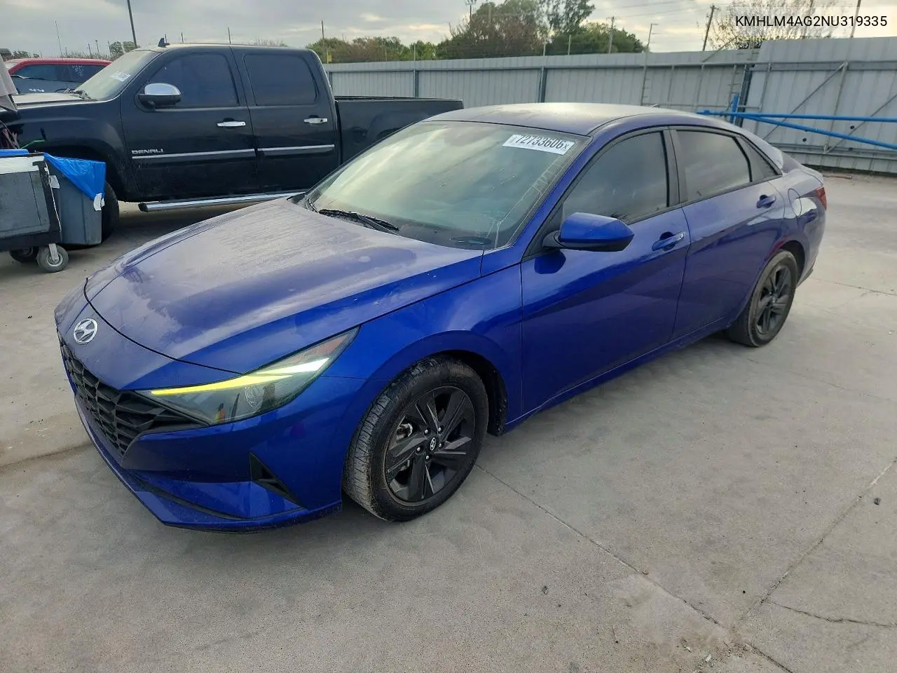 HYUNDAI ELANTRA 2022, VIN KMHLM4AG2NU319335