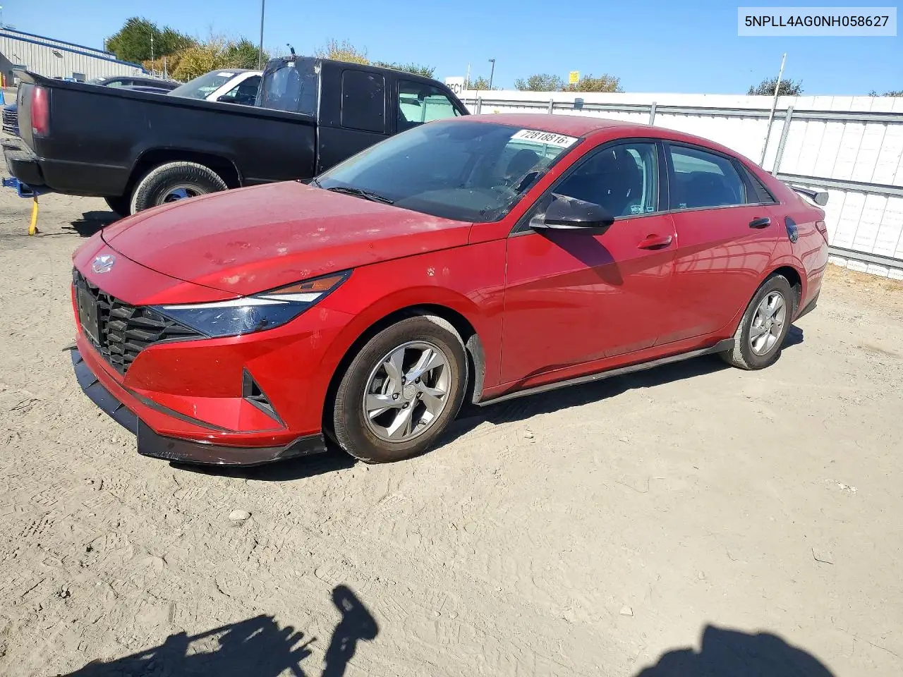 HYUNDAI ELANTRA 2022, VIN 5NPLL4AG0NH058627