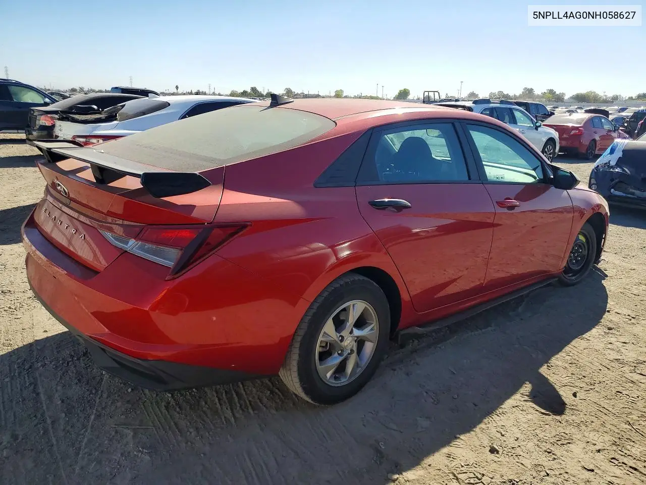 2022 HYUNDAI ELANTRA VIN 5NPLL4AG0NH058627 — фото 3