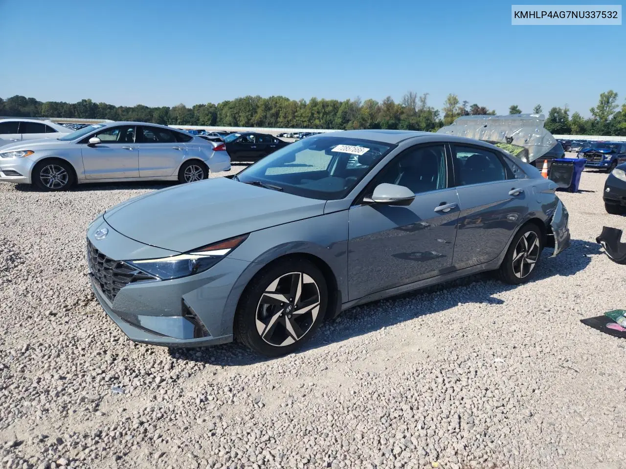 HYUNDAI ELANTRA 2022, VIN KMHLP4AG7NU337532