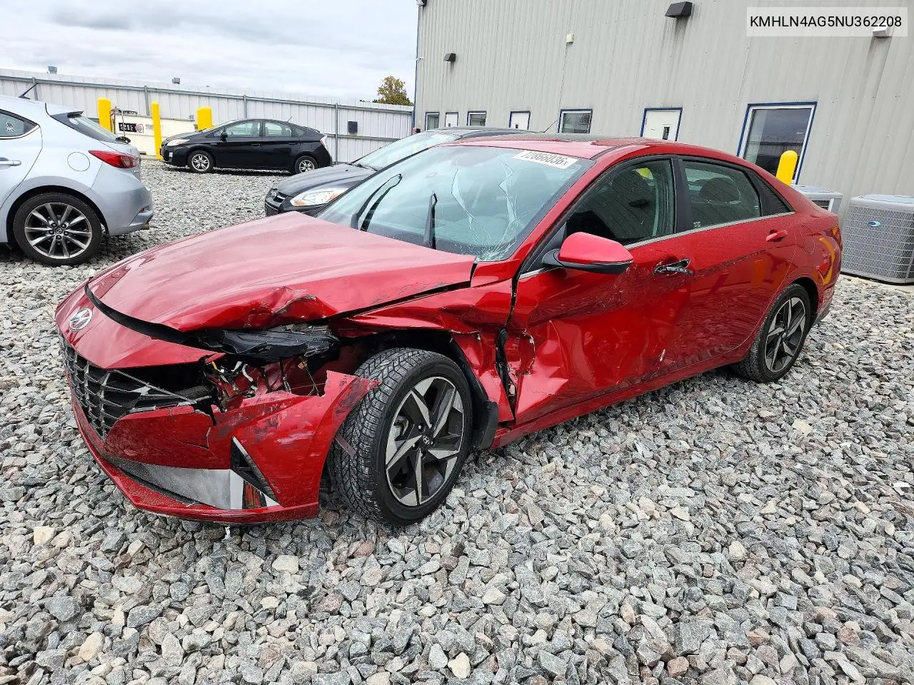 HYUNDAI ELANTRA 2022, VIN KMHLN4AG5NU362208