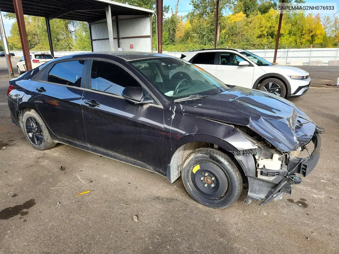 2022 HYUNDAI ELANTRA VIN 5NPLM4AG2NH076933 — фото 4