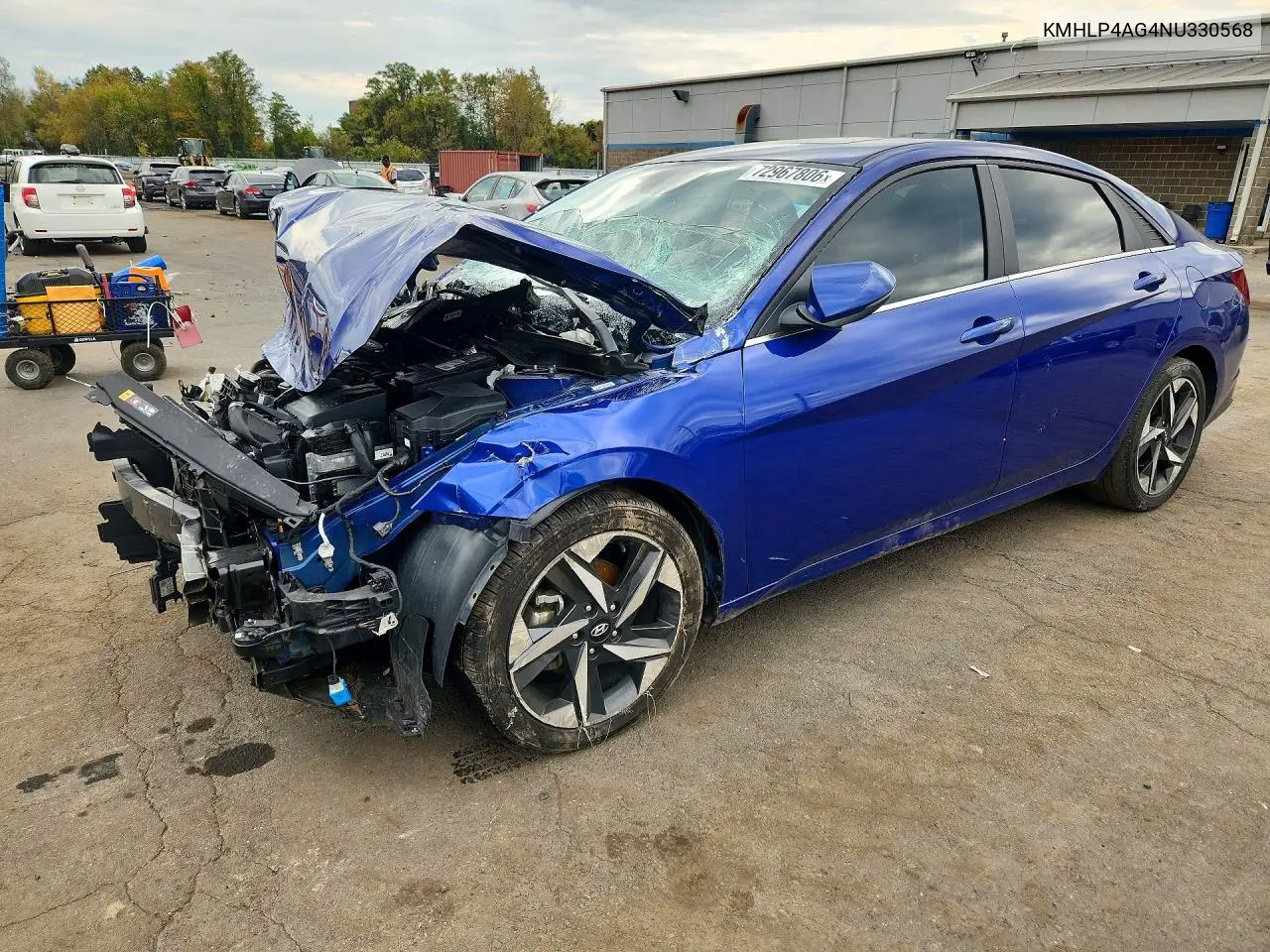 HYUNDAI ELANTRA 2022, VIN KMHLP4AG4NU330568
