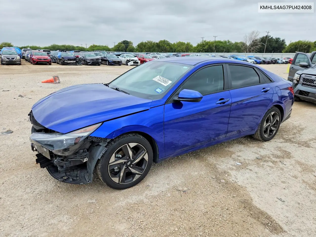 HYUNDAI ELANTRA 2023, VIN KMHLS4AG7PU424008