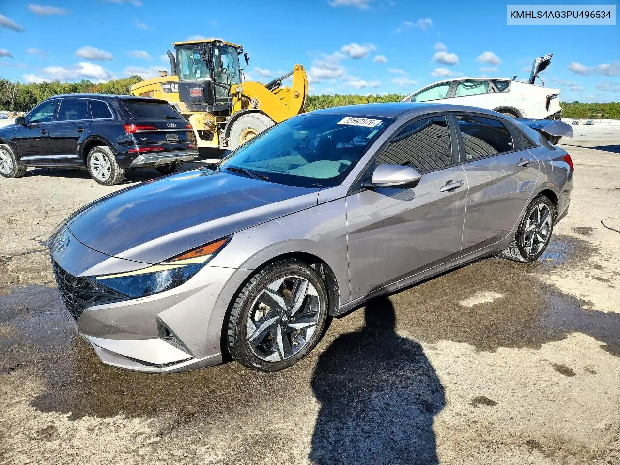 HYUNDAI ELANTRA 2023, VIN KMHLS4AG3PU496534