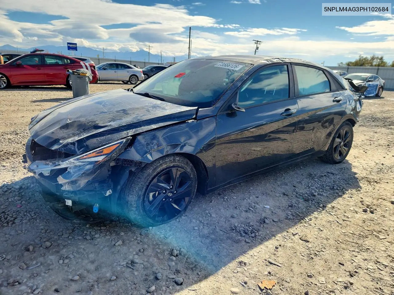 HYUNDAI ELANTRA 2023, VIN 5NPLM4AG3PH102684