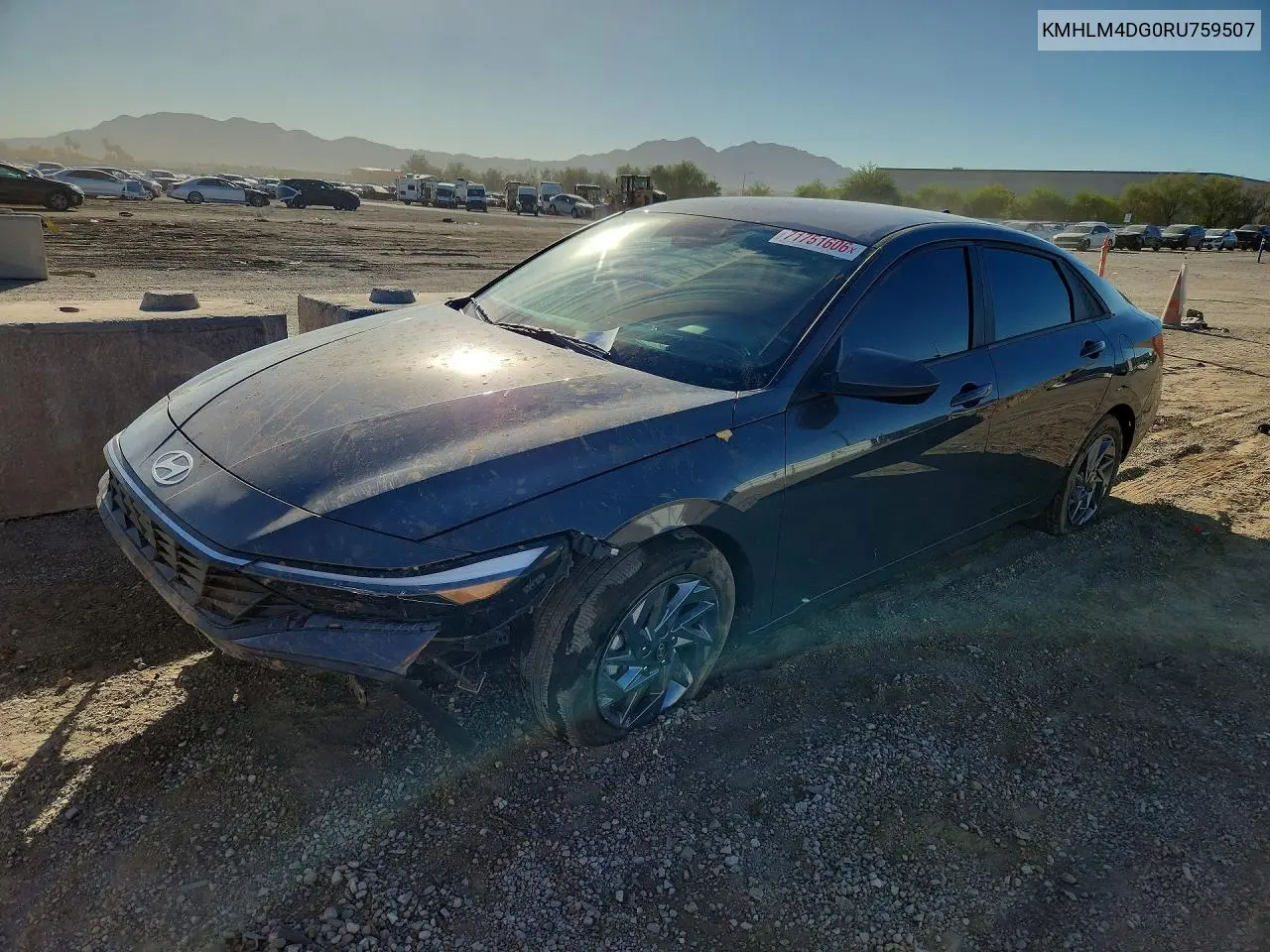 HYUNDAI ELANTRA 2024, VIN KMHLM4DG0RU759507