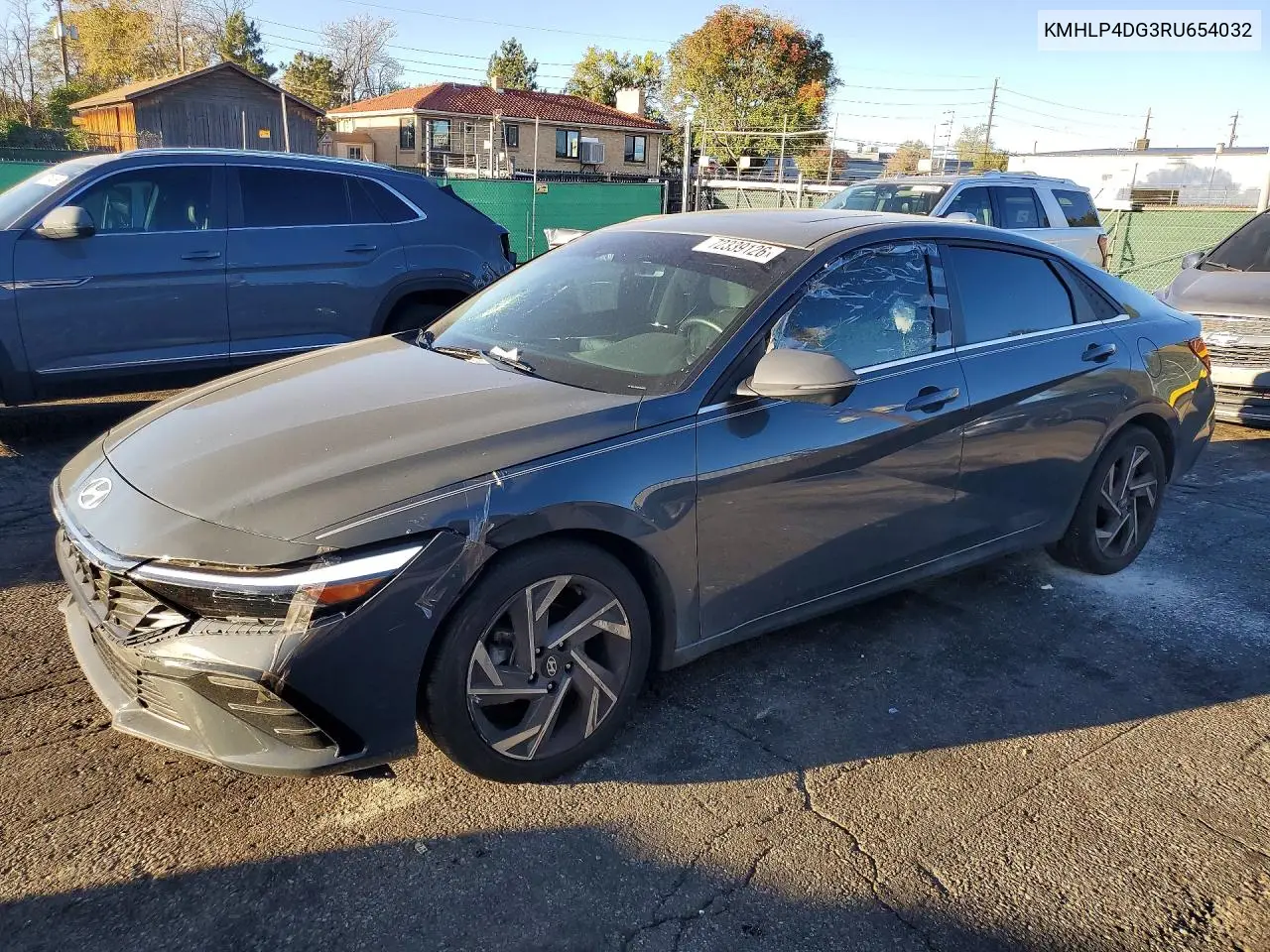 HYUNDAI ELANTRA 2024, VIN KMHLP4DG3RU654032