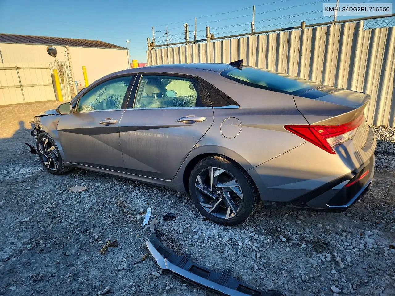 2024 HYUNDAI ELANTRA VIN KMHLS4DG2RU716650 — фото 2