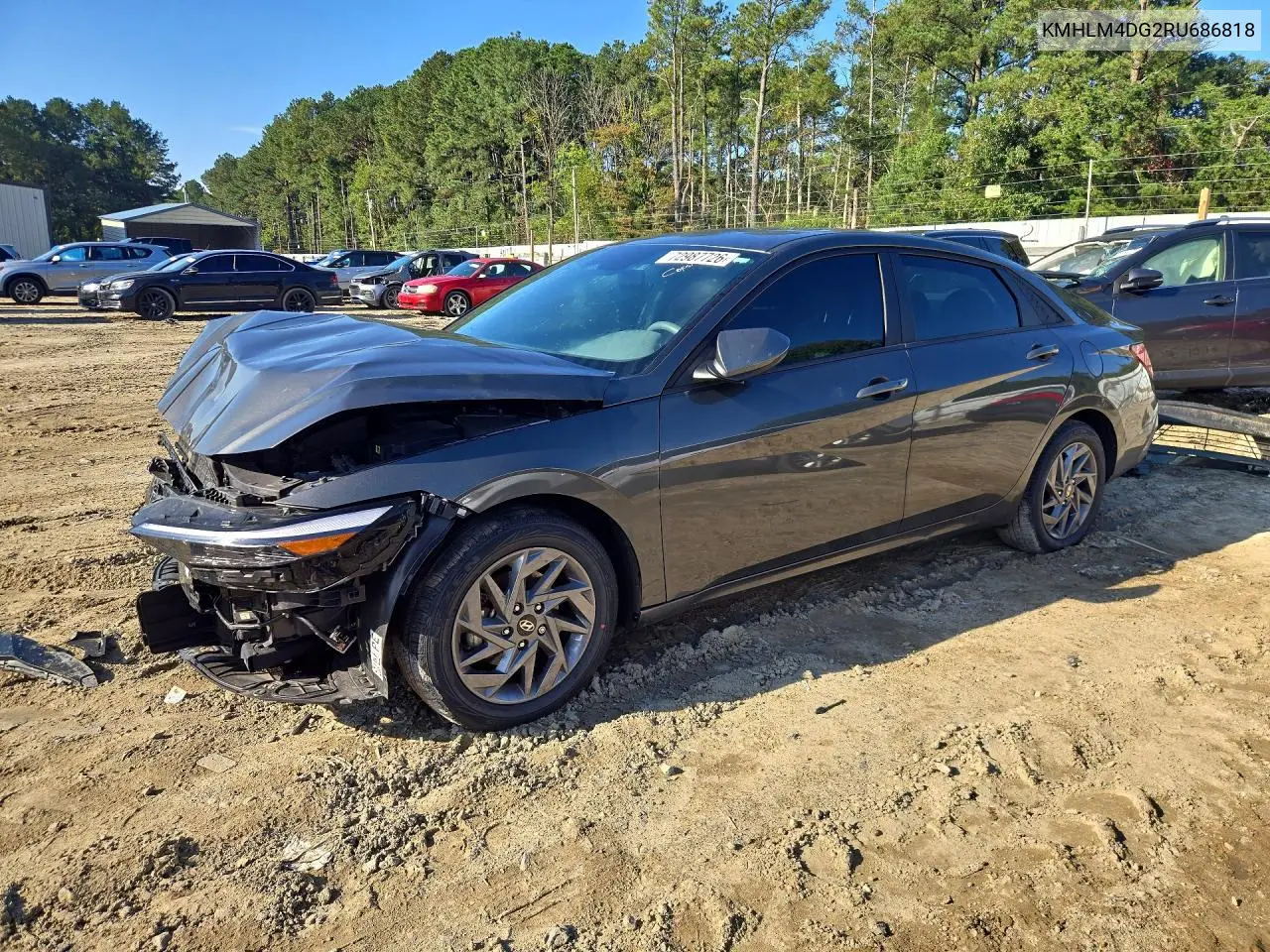 HYUNDAI ELANTRA 2024, VIN KMHLM4DG2RU686818