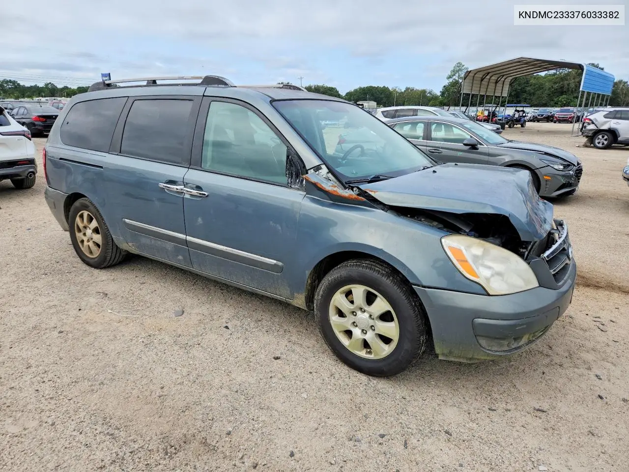 2007 HYUNDAI ENTOURAGE VIN KNDMC233376033382 — фото 4