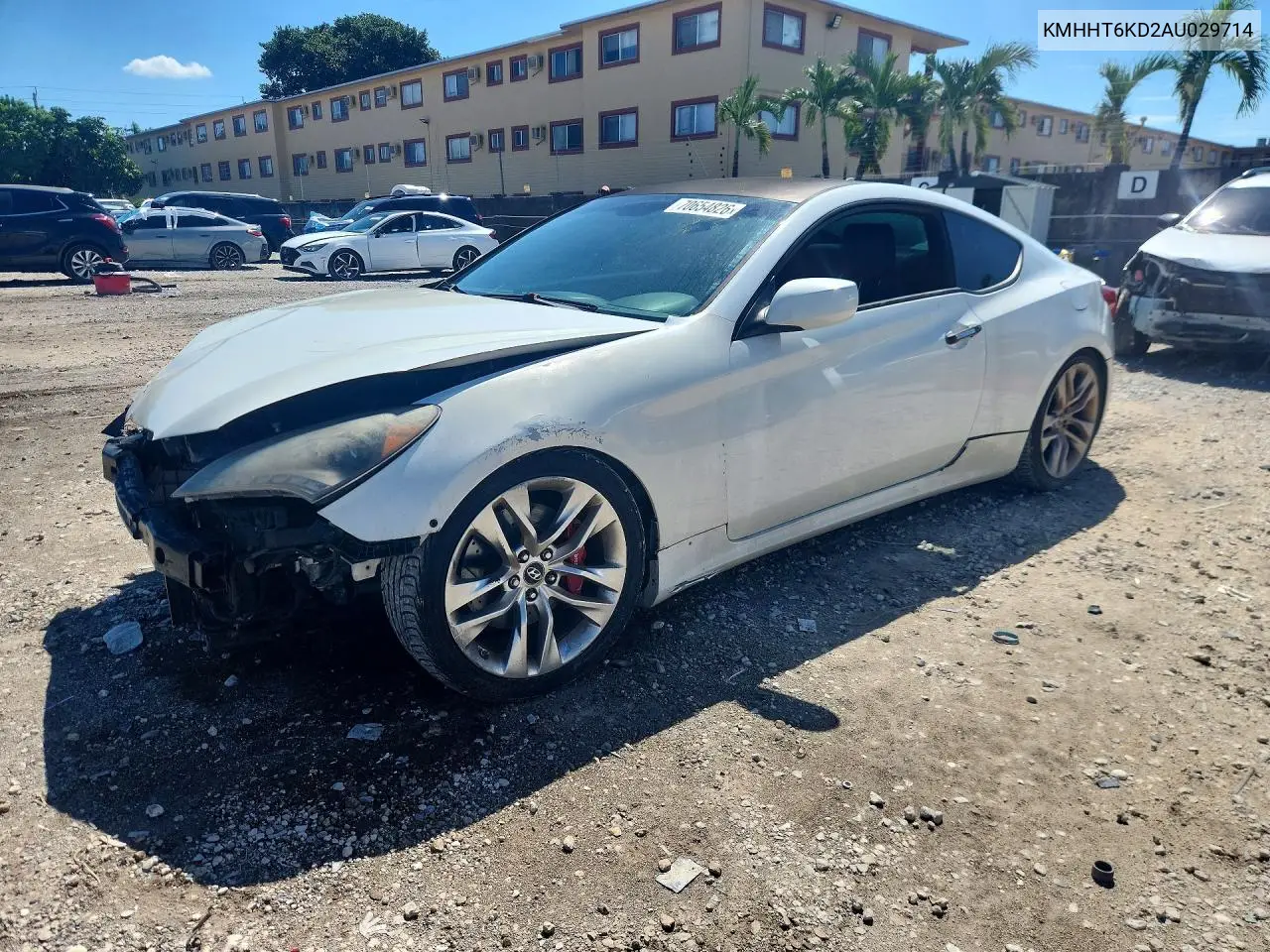 HYUNDAI GENESIS COUPE 2010, VIN KMHHT6KD2AU029714