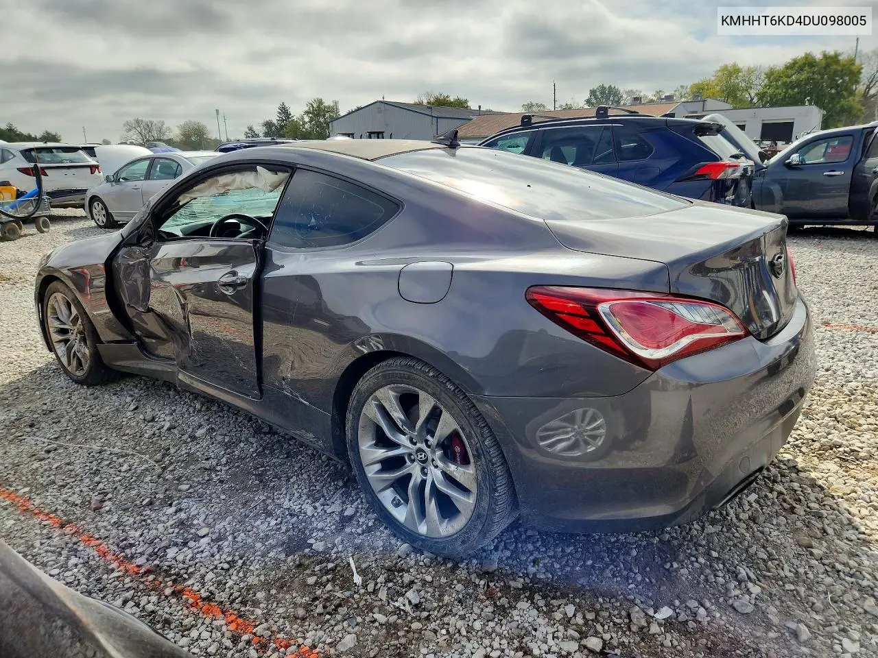 2013 HYUNDAI GENESIS COUPE VIN KMHHT6KD4DU098005 — фото 2