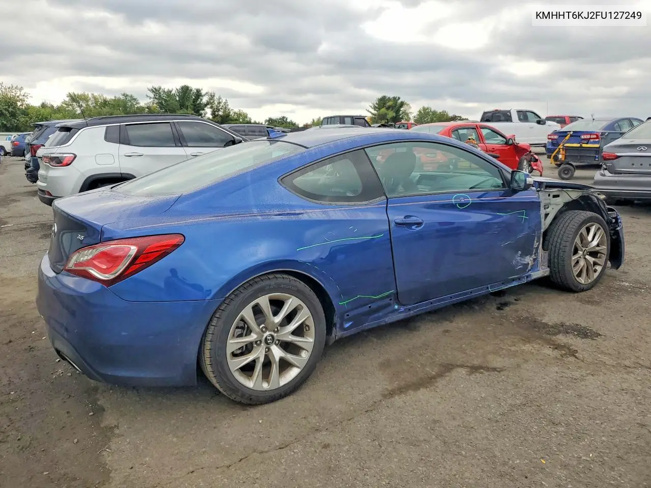 2015 HYUNDAI GENESIS COUPE VIN KMHHT6KJ2FU127249 — фото 3