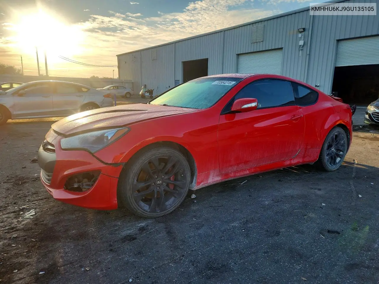 HYUNDAI GENESIS COUPE 2016, VIN KMHHU6KJ9GU135105