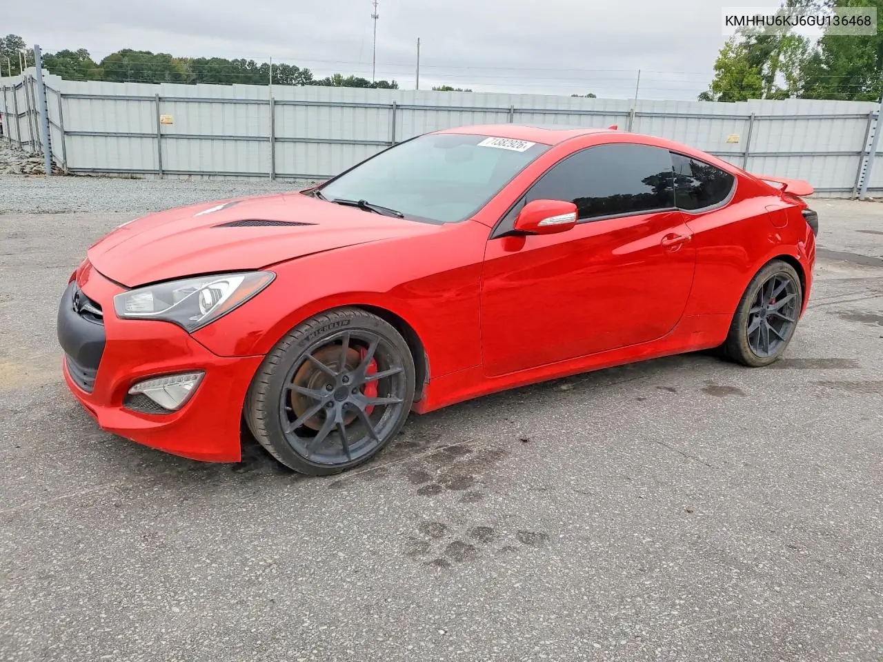 HYUNDAI GENESIS COUPE 2016, VIN KMHHU6KJ6GU136468