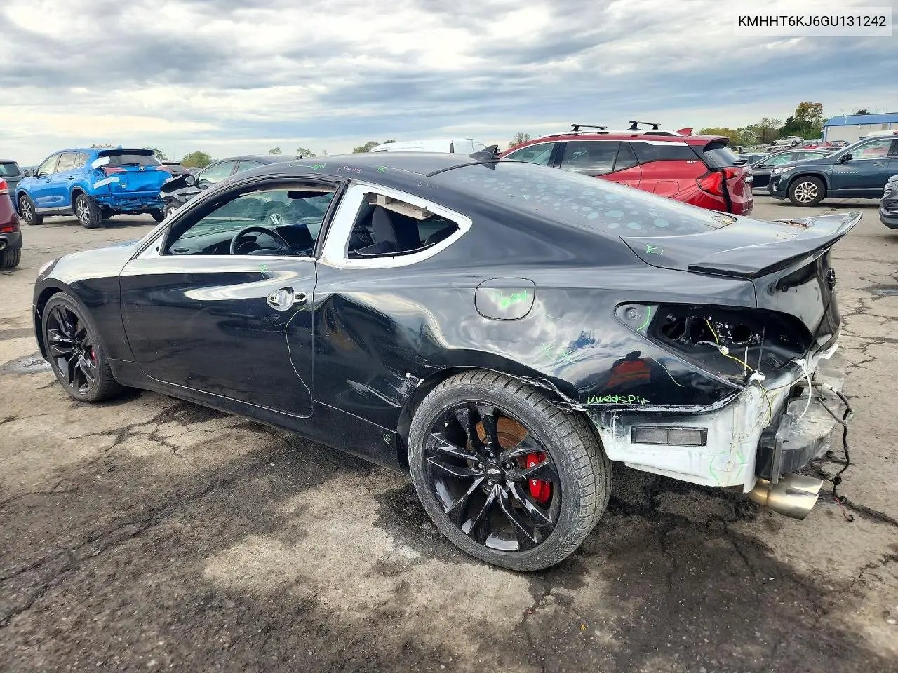 2016 HYUNDAI GENESIS COUPE VIN KMHHT6KJ6GU131242 — фото 2