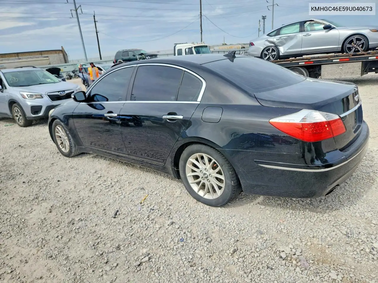 2009 HYUNDAI GENESIS VIN KMHGC46E59U040673 — фото 2