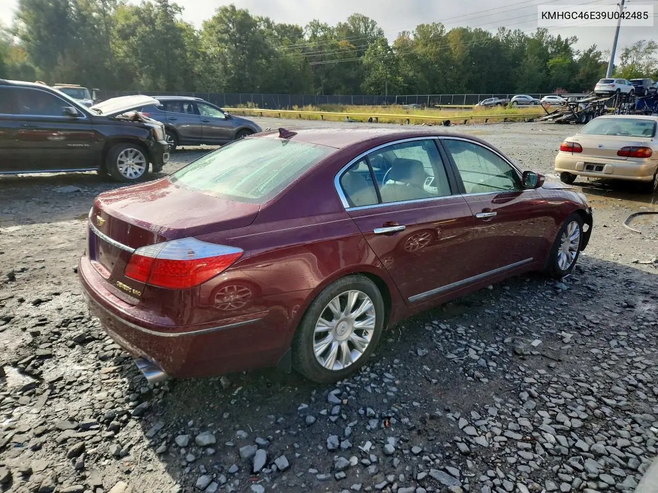 2009 HYUNDAI GENESIS VIN KMHGC46E39U042485 — фото 3