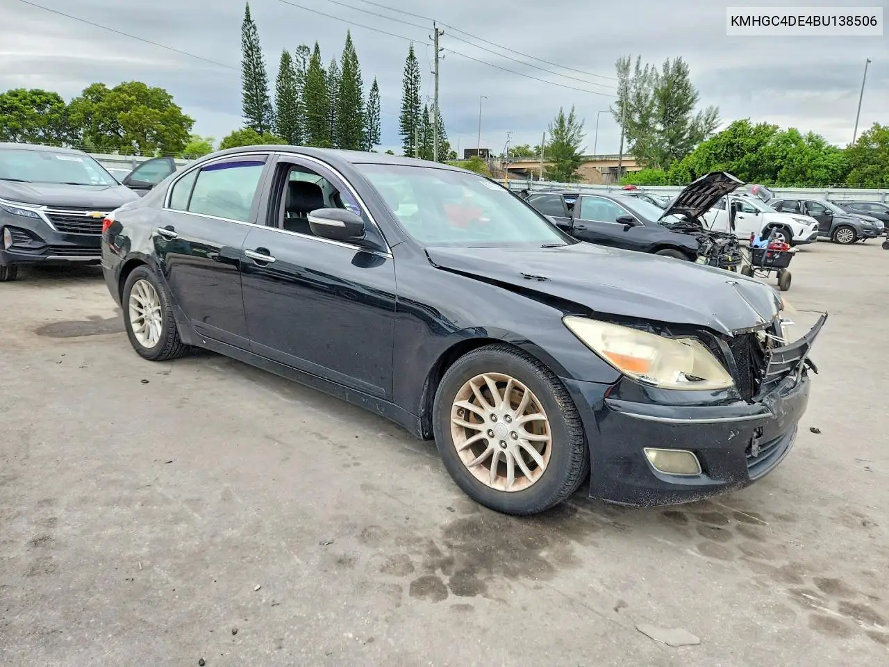 2011 HYUNDAI GENESIS VIN KMHGC4DE4BU138506 — фото 4