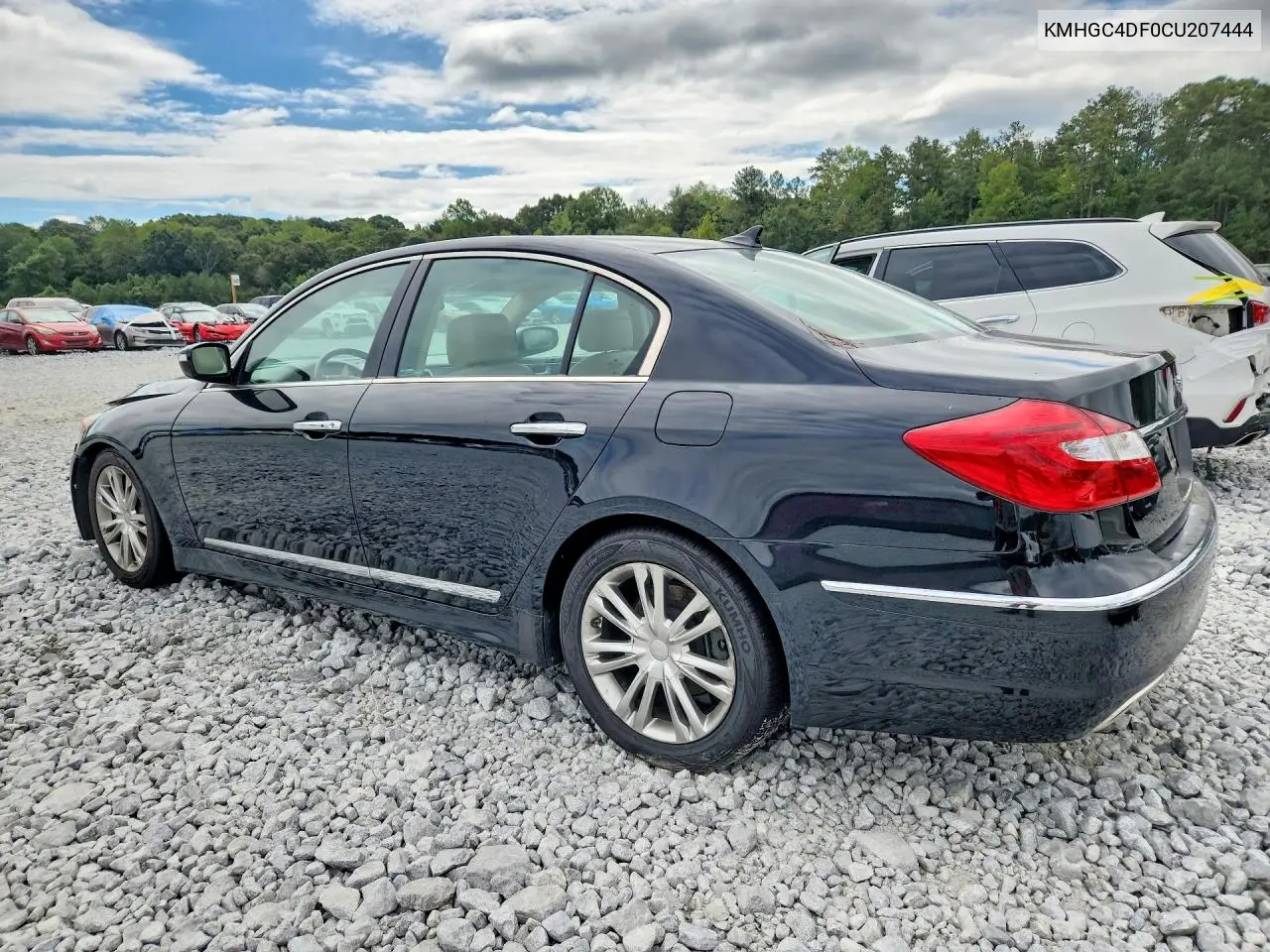 2012 HYUNDAI GENESIS VIN KMHGC4DF0CU207444 — фото 2