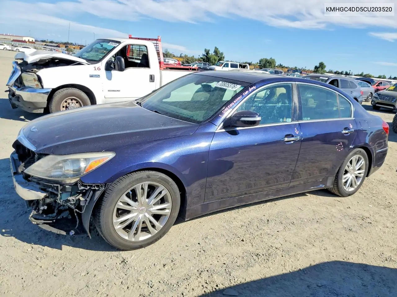 HYUNDAI GENESIS 2012, VIN KMHGC4DD5CU203520